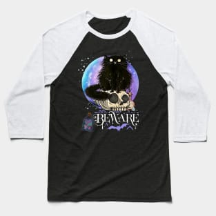 Black cat Magic Witch Tarot cards Beware potion witchy Witchcraft astrology Halloween Baseball T-Shirt